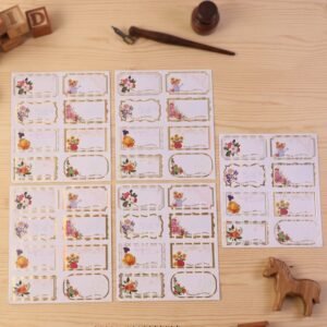 Gift Tag Stickers � Elegant Floral Gold Foil Labels for Gifting