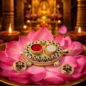 Kumkum Holder � Tortoise Shape for Puja & Rituals with Twin Compartments