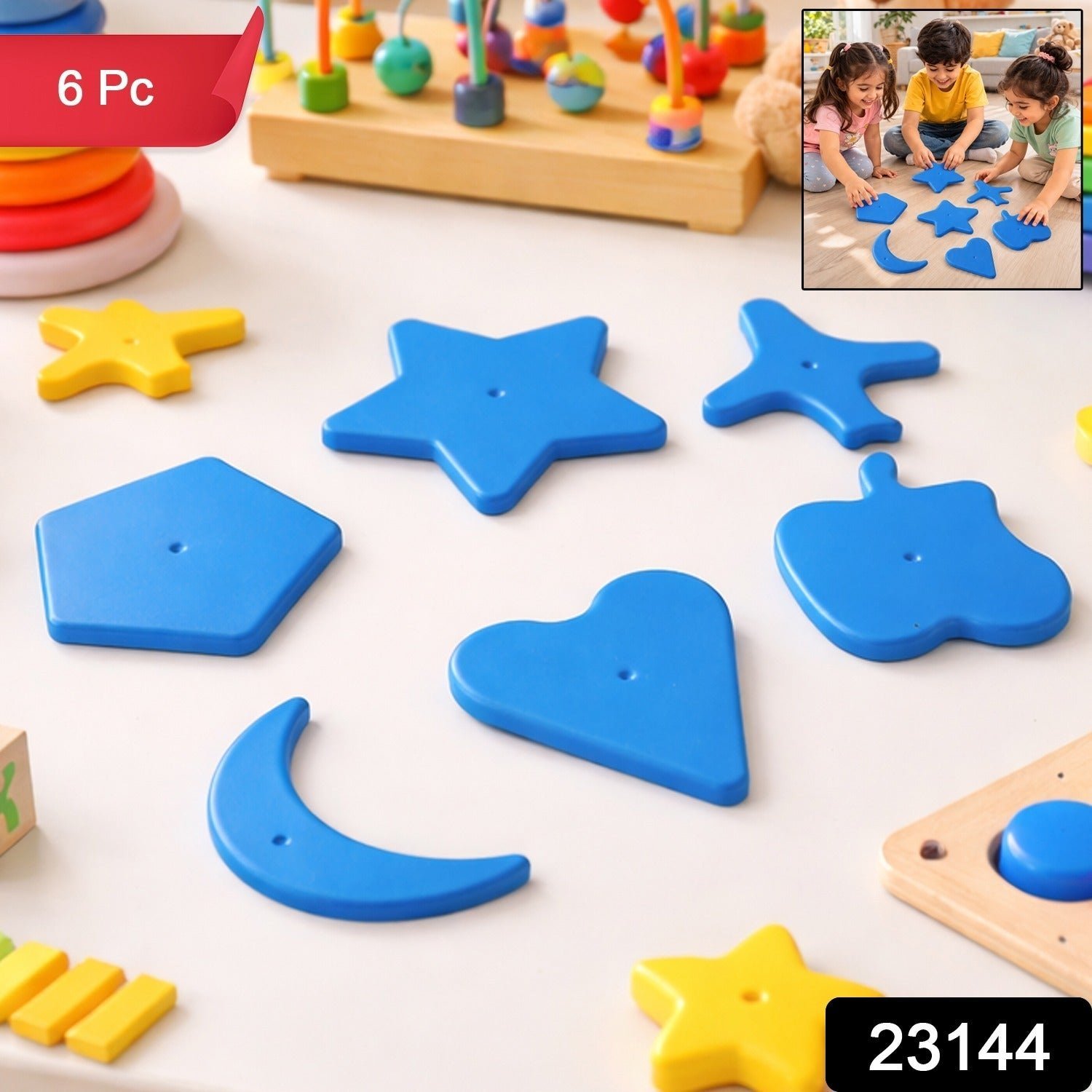 Kids Learning Shape Puzzle Toy � 6 Piece Educational Blocks for Toddlers