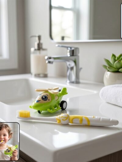 Kids Toothbrush with Helicopter Toy � Fun & Effective Oral Care