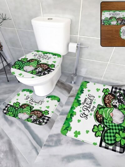 3 in 1 Bathroom Mat Set � Complete Floor Coverage & Non-Slip Design