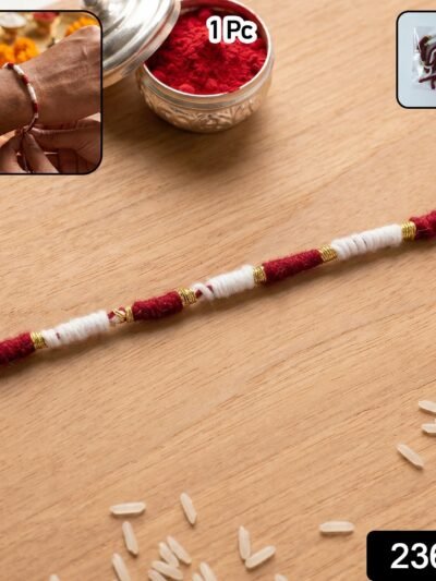 Traditional Pearl Beaded Rakhi � Elegant Festive Design for Raksha Bandhan