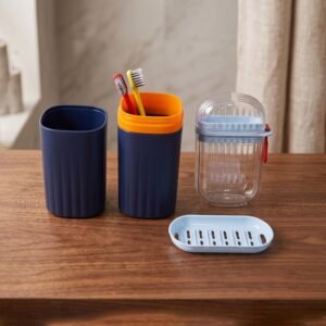 Bathroom Accessories Combo Set � Stylish & Travel-Friendly Organisation