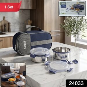Lunch Box Set � Airtight Stainless Steel Containers with Insulated Bag