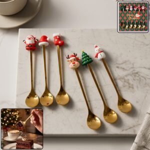 Golden Cartoon Spoon Set � Stylish & Durable Tableware