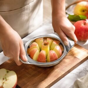 Apple Shape Stainless Steel Apple Slicer & Corer � Effortless Fruit Wedges