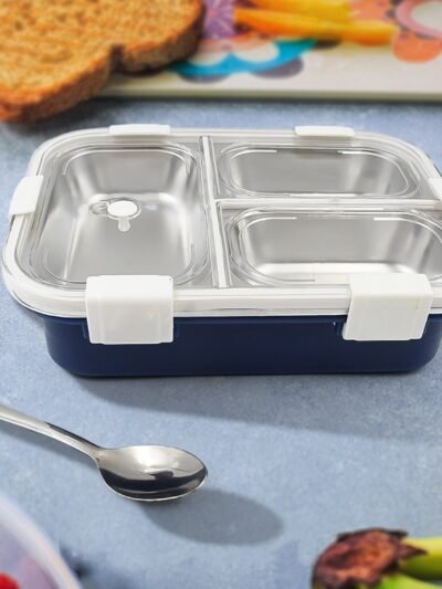 Insulated Lunch Box – 3-Compartment Stainless Steel | Lunchie Bunchie