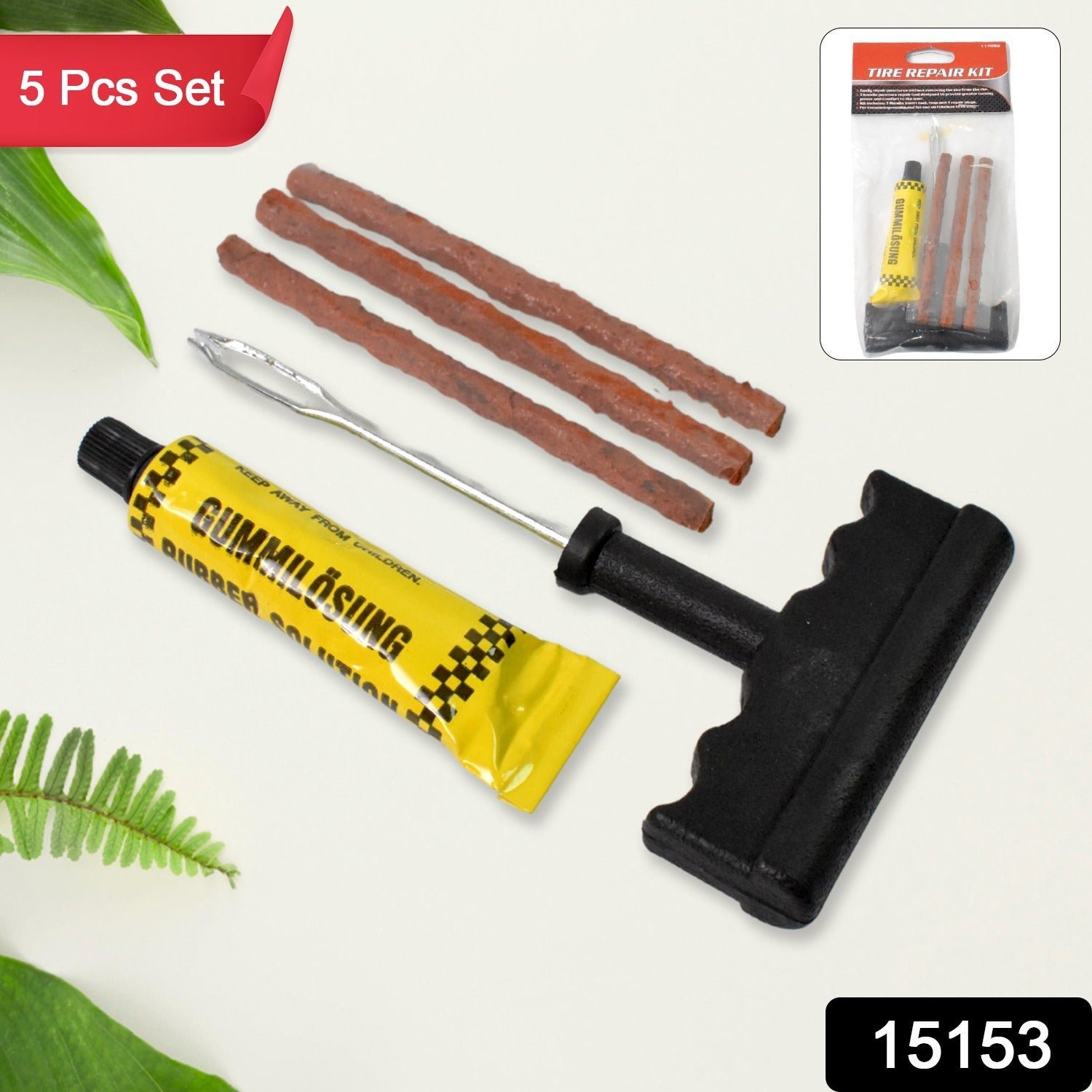 Tubeless Tyre Puncture Repair Kit � 5 Pc Emergency Set | Arrive Kit