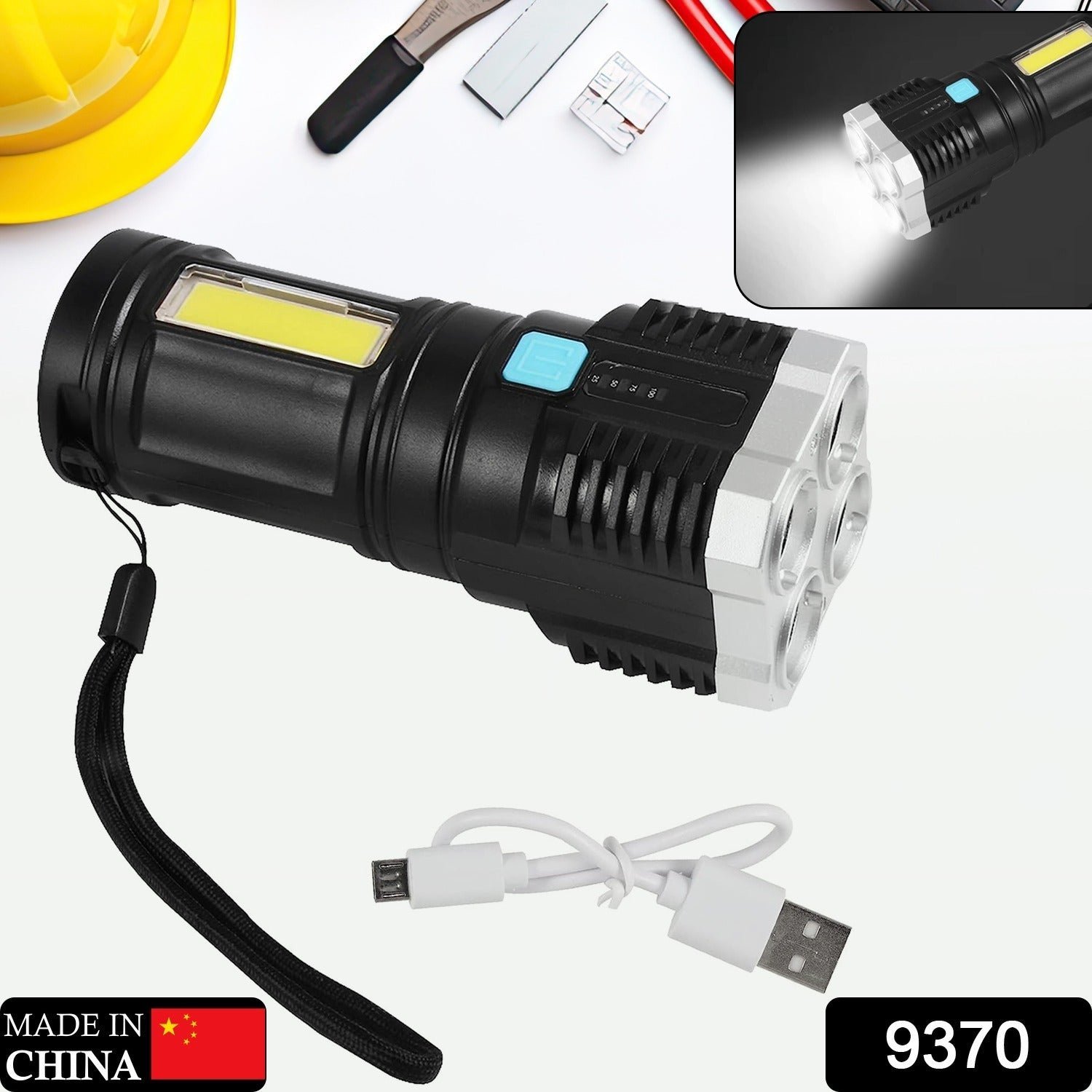 Rechargeable Torch Light – 800 Lumens, 4-LED | Indo Glow