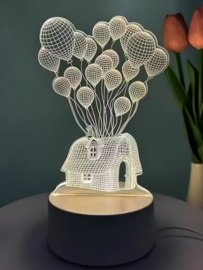 3D Illusion LED Night Lamp – USB Powered Soft Glow Décor