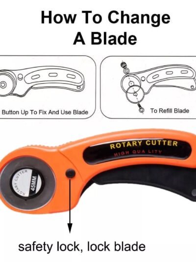 45mm Rotary Cutter – Heavy Duty Fabric & Craft Precision