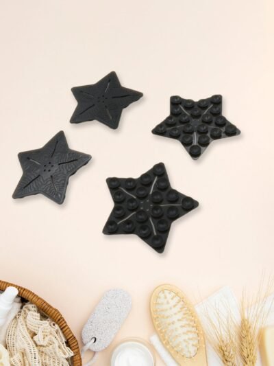 Kids Anti-Slip Bath Mat – Star Shaped PVC | 4 Pc Set by CrystalWash