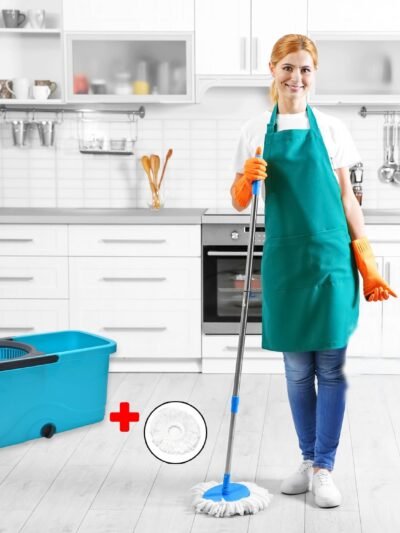 Spin Mop with Wheels & Large Bucket – Effortless Cleaning | Pro Clean