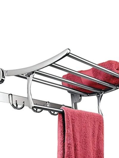 Folding Towel Rack – 18-Inch Stainless Steel for Bathroom | BathNova