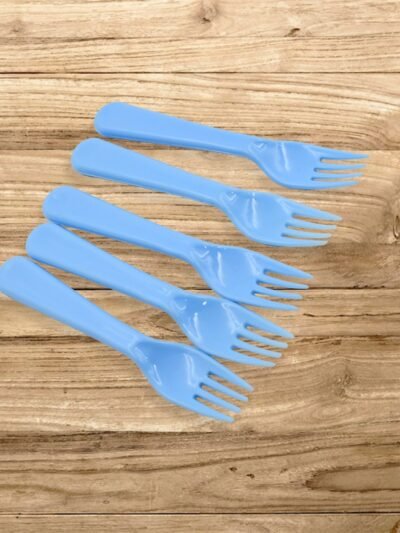 Reusable Plastic Forks – 5-Piece Heavy Duty Set | Serve Stellar