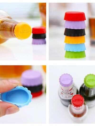 Silicone Bottle Caps – 6-Pack Reusable Soda & Beer Seals | Siplix