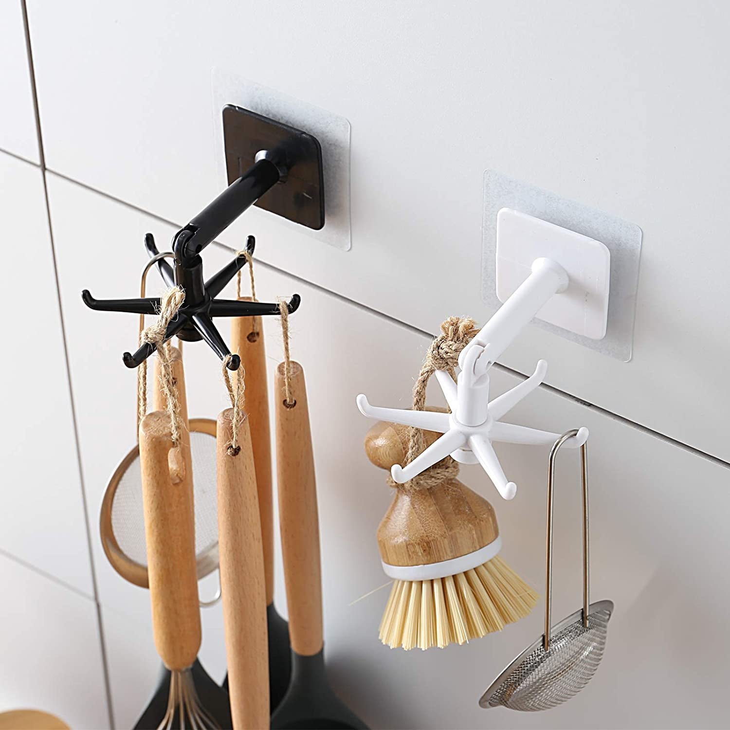Rotatable Hooks – 360° Swivel for Space-Saving Storage