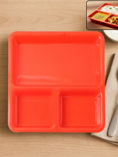 3-Compartment Serving Tray – Mess-Free Meal Organization