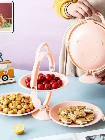 3-Layer Foldable Snack Serving Stand – Portable & Space-Saving