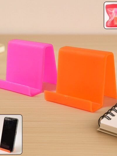 Mobile Phone Stand – Durable Plastic with Angled Support (2 Pc, Mixed Colors)