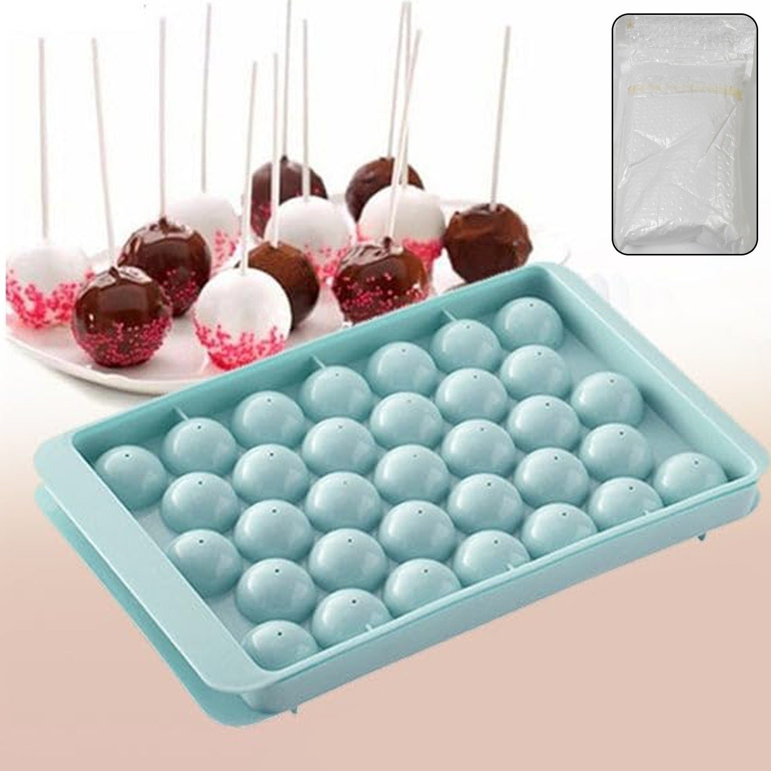 Ice Ball Mold � 33 Round Spheres, Reusable & BPA-Free |