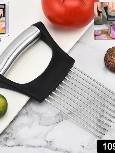 Onion Cutter – Stainless Steel Precision Slicer with Safe Grip