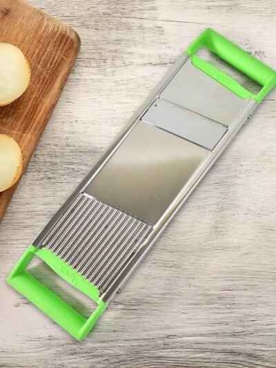 Stainless Steel Vegetable Slicer – Durable 2-in-1 Mandoline Cutter