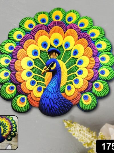 Peacock Design Anti-Slip Floor Mat – Soft Velvet Touch