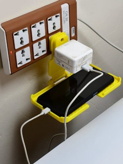 Mobile Charging Wall Holder – Secure Socket Fit, Yellow | PHOBIA