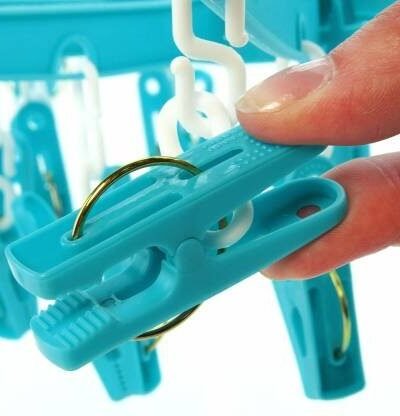 Cloth Drying Hanger – Round with 24 Clips, Space-Saving | Indo Glow