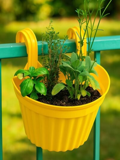 Hanging Plastic Planters - Multicolor UV-Stabilised | Indo Glow