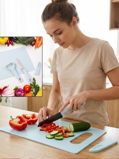 Kitchen Knife Set – 3 in 1 Knife, Chopping Board & Peeler