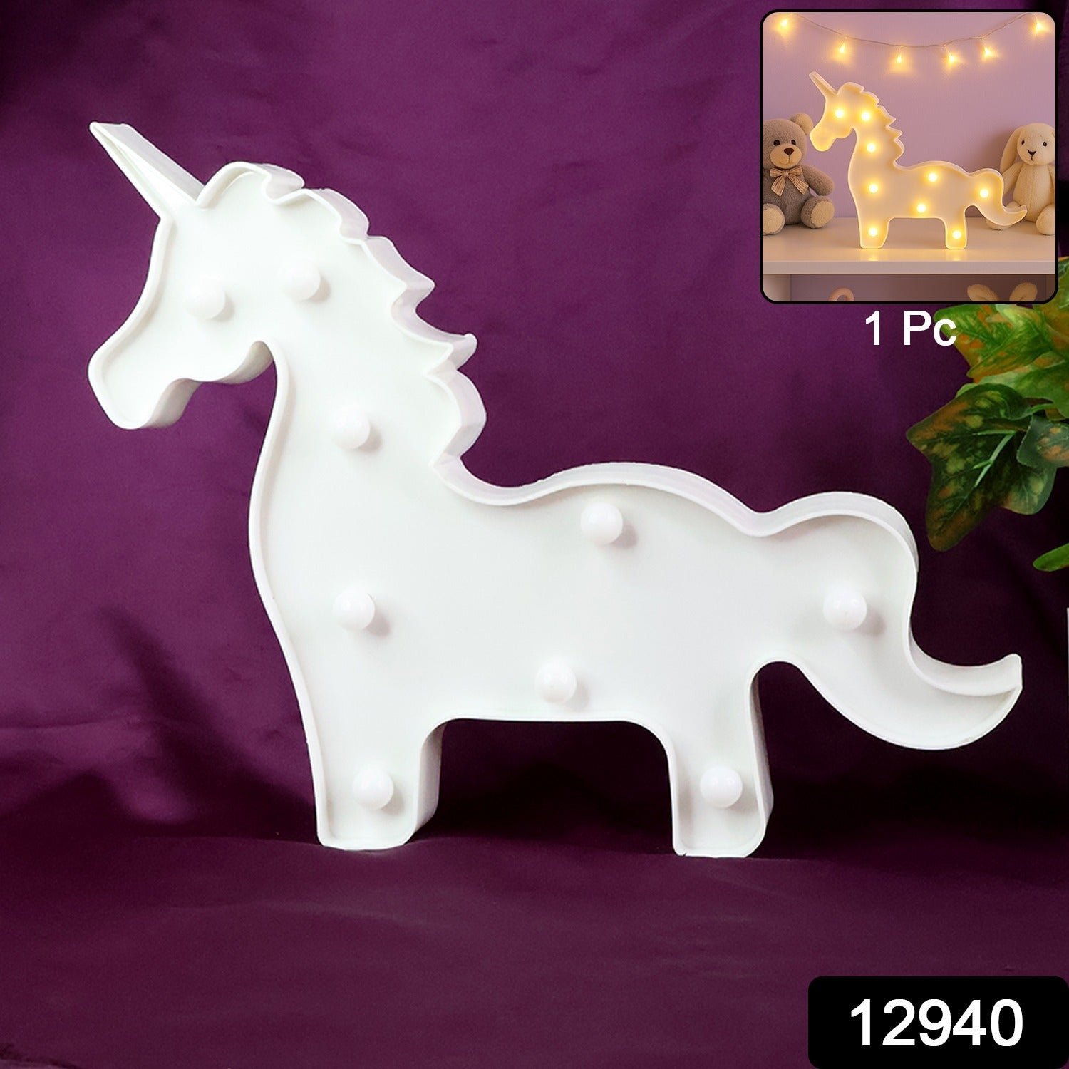 Unicorn LED Decorative Night Light – Soft Warm Glow for Kids