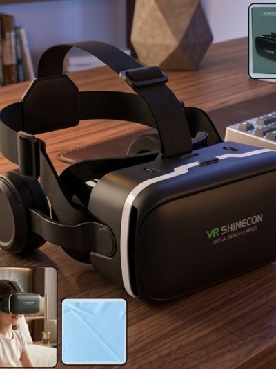 VR Headset – Immersive 3D Experience with Headphones | Fitnos