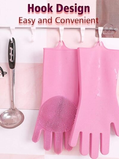 Silicone Cleaning Gloves – Multicolor Reusable Scrubber | Velvet Wipe