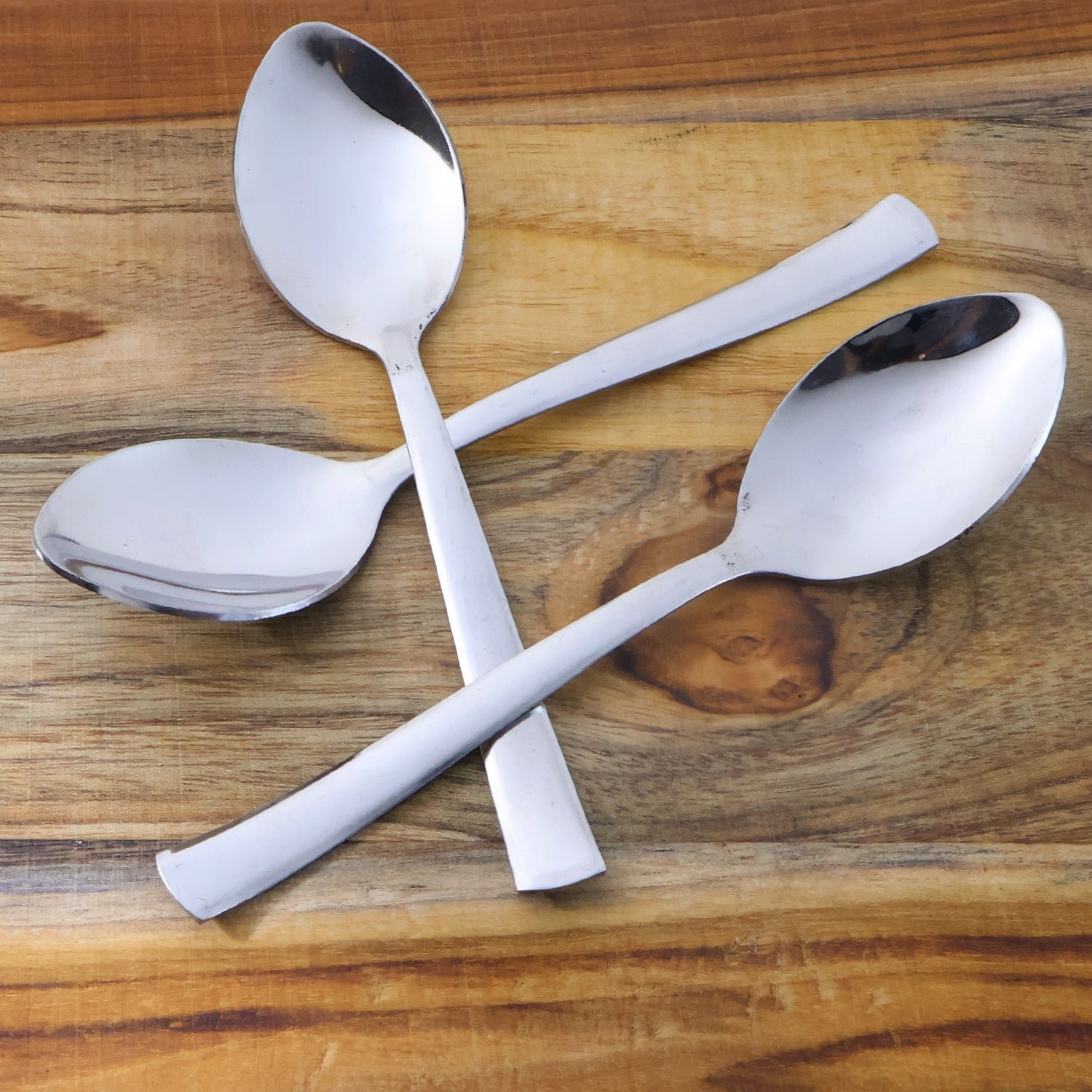 Dining Spoons Set of 3 – Rust-Resistant with Comfortable Grip
