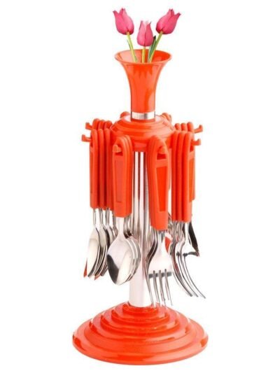 24 Pcs Cutlery Set – Stainless Steel & Plastic | Indo Glow