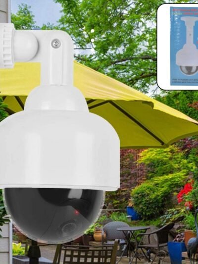 Dummy CCTV Camera – Realistic with Flashing LED & 360° Rotation | Safelix