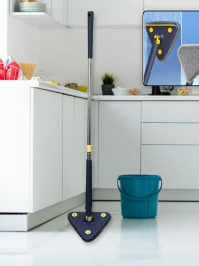 Triangle Cleaning Mop – 360° Rotatable with Long Handle | Storenzo