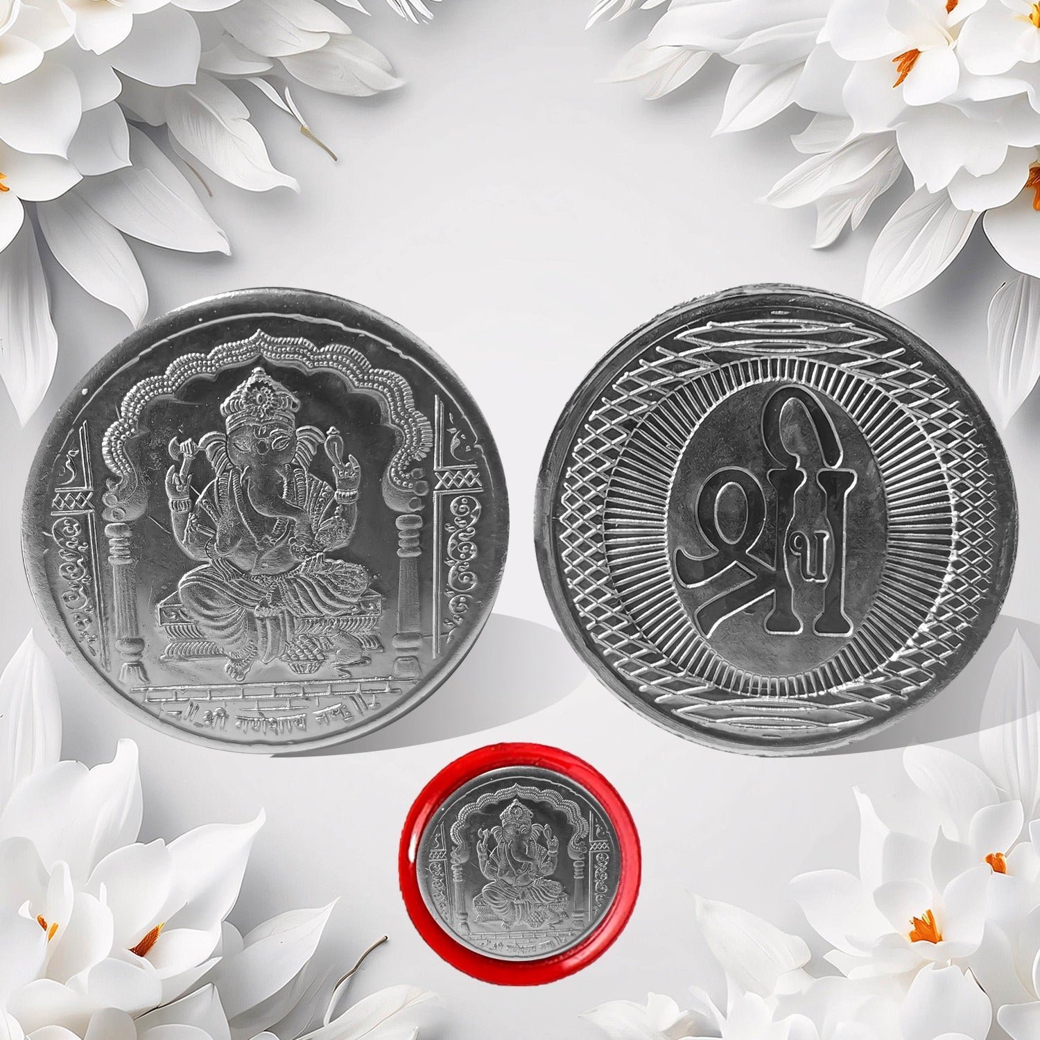 Decorative Ganesh Coin – Auspicious Pooja & Gift | Giftoiza