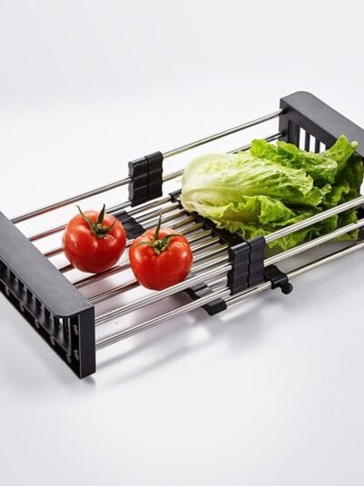 Expandable Dish Drainer – Stainless Steel Over Sink Rack | CookAura