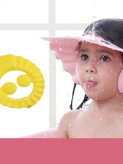 Baby Shower Cap – Adjustable Eye & Ear Protection | Mini Bubbles
