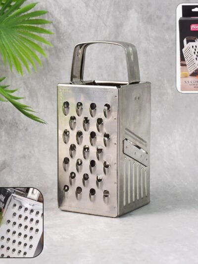Stainless Steel 4-in-1 Compact Grater & Slicer – Durable Kitchen Tool