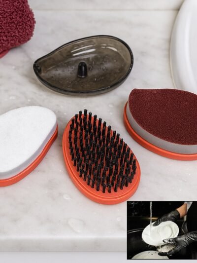 Wet and Dry Cleaning Brush – Multicolor 3-Unit Set | Velvet Wipe