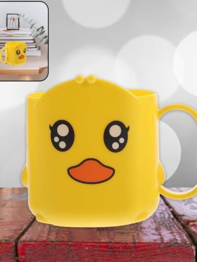 Cartoon Plastic Toothbrush Cup – Durable & Lightweight | Mini Bubbles