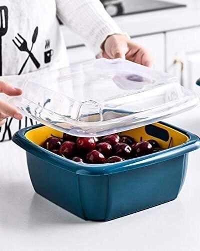 Double Layer Food Drainer – Collapsible Washing Basket | Vastate
