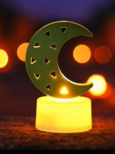 Moon Shaped Flameless LED Candles – Set of 12 with Warm Glow