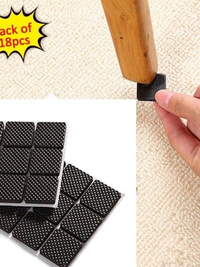 Self-Adhesive Furniture Pads – Square Floor Protectors (18 Pcs) | Styleva