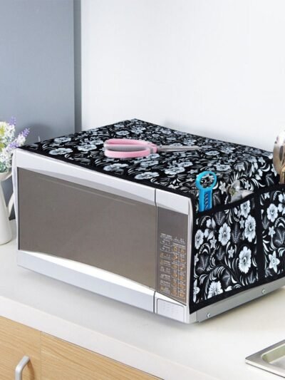 Microwave Oven Cover – Dust Protection with Utility Pockets | Tidy Table