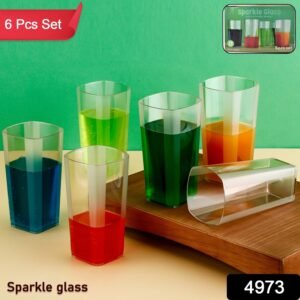 Unbreakable Plastic Tumbler Set – Square Design 300 ML 6 Pc | Corporate Kudos